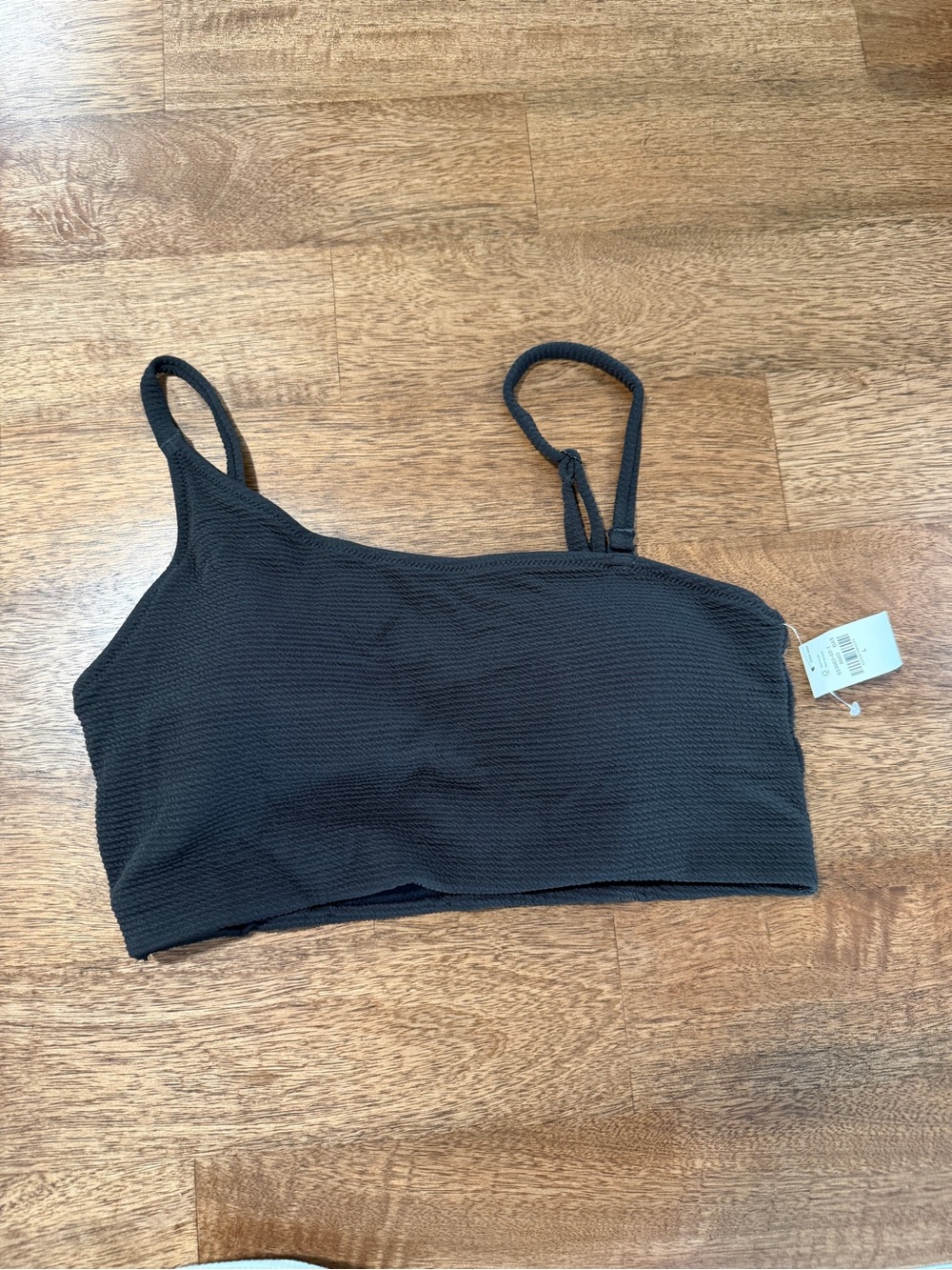 NWT Old Navy Pucker Convertible Bandeau Bikini Swim Top Women’s Size L Black